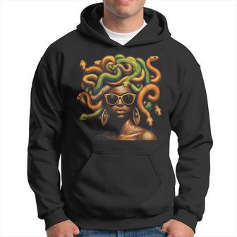 アフロ ブラック メラニン スキントーン メデューサ ヘビ ヘアスタイル パーカー - Kawaiitshirt