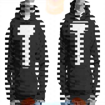 アルファベット T 大文字 モノグラム イニシャル パーカー - Kawaiitshirt