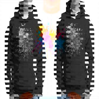 インク ペンキ 飛び散り レインボープリント カラフル イラスト パーカー - Kawaiitshirt