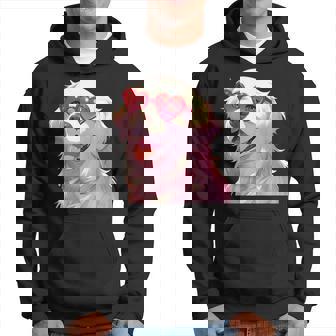 イングリッシュクリーム ゴールデンレトリバー ママギフト ハート メガネ ラブ パーカー - Kawaiitshirt