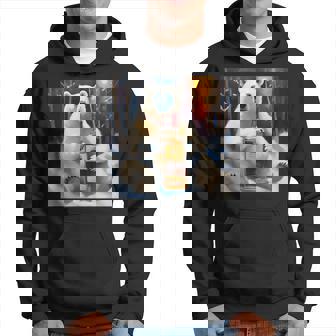 ウイスキーが飲みたいと目で訴える白熊 半袖 男女兼用 パーカー - Kawaiitshirt