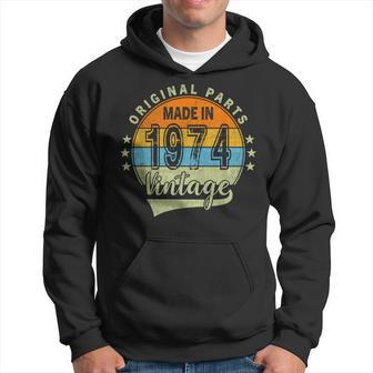 オリジナルパーツ 1974年生まれ ヴィンテージ 50歳 誕生日 レトロ パーカー - Kawaiitshirt