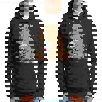 カピバラ ボバ バブルティー キッズ ガールズ キッズ カワイイ カピバラ パーカー - Kawaiitshirt