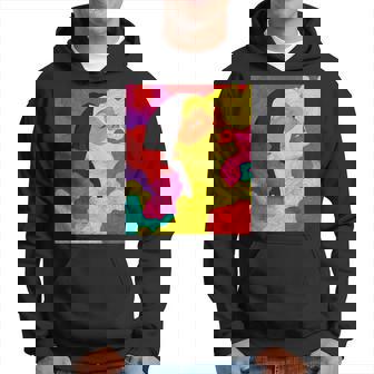 カラフルなドリームスケープ – シュールな顔と抽象的な波 パーカー - Kawaiitshirt