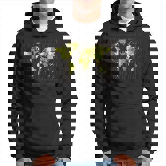 カラフルな地図 地球 タイムゾーン 国 大陸 地理 パーカー - Kawaiitshirt