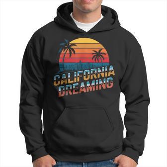 カリフォルニア ドリーミング サンセット ヤシの木 街並み パーカー - Kawaiitshirt