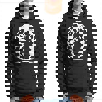 キュートで面白いチンチラが月に吠える パーカー - Kawaiitshirt