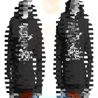 ギターを弾く猫 ヘヴィメタル ロックキャット おもしろギタリスト パーカー - Kawaiitshirt