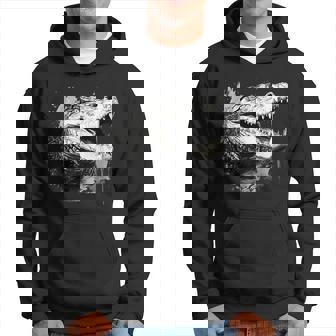 クロコダイル ワニの肖像画 爬虫類 カラフル アニマルプリント パーカー - Kawaiitshirt