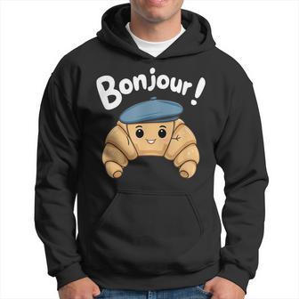 クロワッサン ボンジュール フレンチ 挨拶 フランス ベーキング 朝食 パーカー - Kawaiitshirt