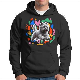 ケアンテリア カラフルなデザインの犬 パーカー - Kawaiitshirt