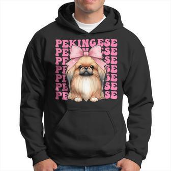 コケットボウ ペキニーズガール 犬 ママ 母の日 ピンク パーカー - Kawaiitshirt