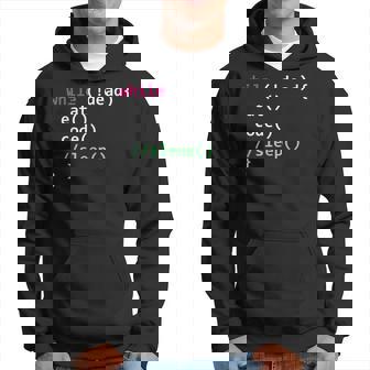 コンピュータサイエンスのpythonプログラマはコードの睡眠を食べます パーカー - Kawaiitshirt