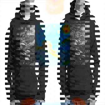 ゴッホの星空の夜のカタツムリスローモーバー動物愛好家 パーカー - Kawaiitshirt