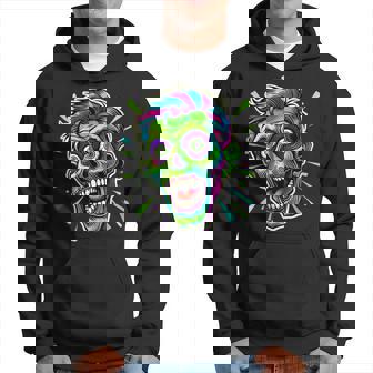 サイケデリック ゾンビヘッド ホラーアート 不気味なアンデッド パーカー - Kawaiitshirt