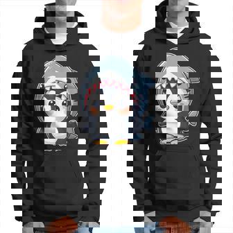 サメのコスチュームを着た面白いペンギン パーカー - Kawaiitshirt