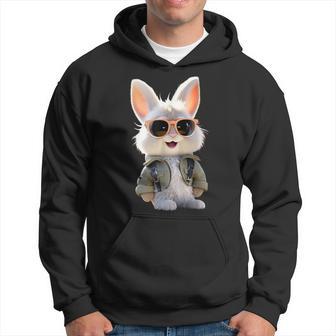 サングラスをかけたうさぎ 茶色のうさぎ かわいいうさぎ パーカー - Kawaiitshirt