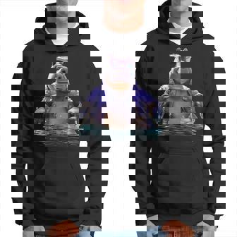 サングラスをかけたカバ カバ かわいいカバ パーカー - Kawaiitshirt