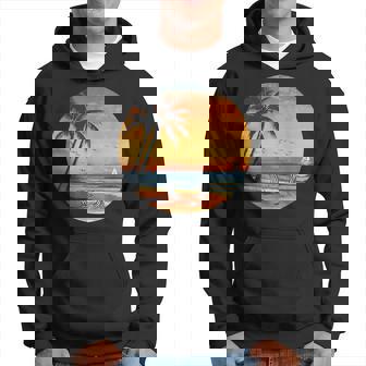 サンセット ビーチ ヤシの木 夏 バイブ レトロ トロピカル 夏 ビーチ パーカー - Kawaiitshirt