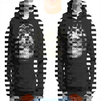 シェットランド・シープドッグ犬シェルティの顔のグラフィック アート デザイン パーカー - Kawaiitshirt