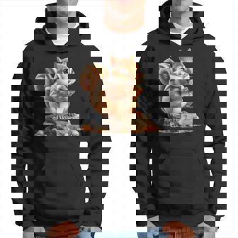 シマリス 森林 動物 木 リス 水彩 パーカー - Kawaiitshirt