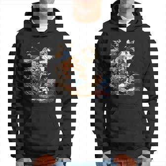 シュールレアリズム 日本画 三毛猫 パーカー - Kawaiitshirt