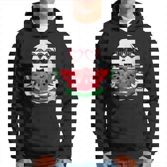 スイカを食べるかわいい幽霊 サマーウィーン ハロウィンコスチューム パーカー - Kawaiitshirt