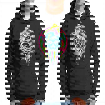 スカルマッシュルーム スケルトン グラフィック ゴス メンズ レディース パーカー - Kawaiitshirt