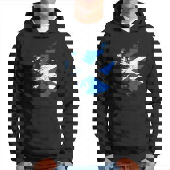 スコットランドの地図と旗の胸のロゴ スコットランドのお土産 パーカー - Kawaiitshirt