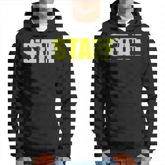 スタッフ社員 イベントスタッフ表裏 黄文字 パーカー - Kawaiitshirt