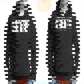 スタッフ社員 イベントスタッフ表裏プリント 白 パーカー - Kawaiitshirt