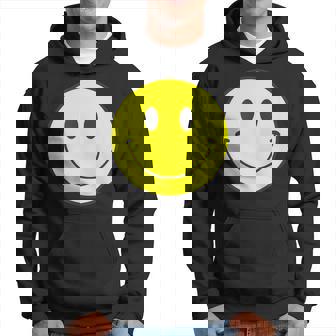 スマイル フェイス 笑顔（ベーシック）【スマイリー】ニコニコ 絵文字 黄色 ポップ かわいい イラスト パーカー - Kawaiitshirt