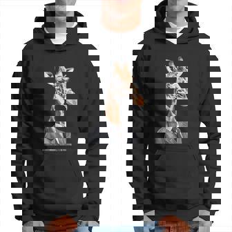 スーツ姿の面白いキリン パーカー - Kawaiitshirt