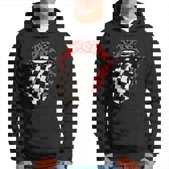 チェック 舌 赤 ヒョウ 唇 レース パーカー - Kawaiitshirt