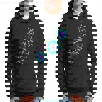 トロピカルカラー ハワイアン ホヌー ウミガメ パーカー - Kawaiitshirt