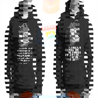 ハイキングは私の退職プラン 面白いアウトドア旅行 パーカー - Kawaiitshirt