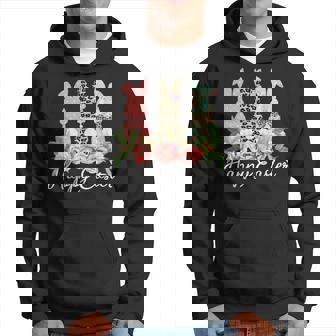 ハッピーイースター 3匹のウサギ 春のハント 卵 おもしろウサギ パーカー - Kawaiitshirt