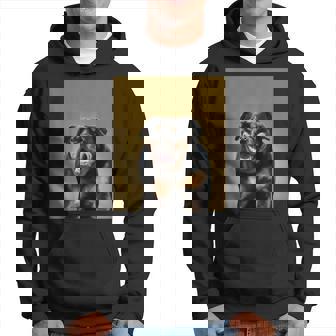 ハッピーロットワイラー犬自撮りポートレート パーカー - Kawaiitshirt