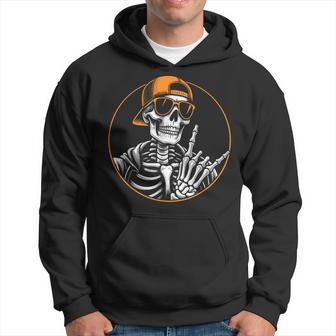ハロウィン スケルトン ロックハンド ロッカー メンズ ボーイズ ロックミュージック パーカー - Kawaiitshirt