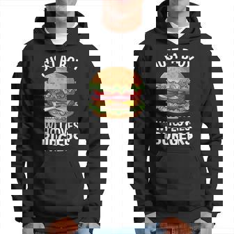 ハンバーガーが大好きな少年 おもしろハンバーガー好き パーカー - Kawaiitshirt