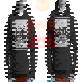 ハートのある黒猫 バレンタインデー アートペインティング パーカー - Kawaiitshirt