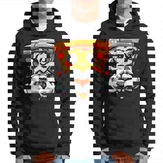 ハートの手でペパロニピザのスライス、かわいいピザ パーカー - Kawaiitshirt