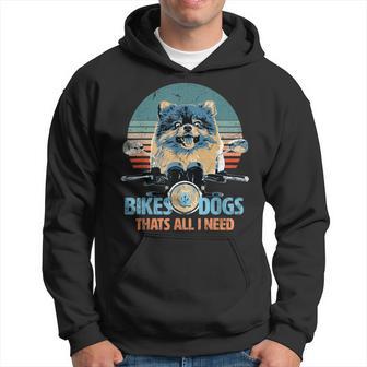 バイク&犬 かわいいポメラニアン ポメラニアン オートバイ パーカー - Kawaiitshirt