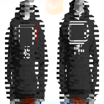 バッテリー 1 残り1 バッテリー切れtシャツ バッテリー残量が少ない パーカー - Kawaiitshirt