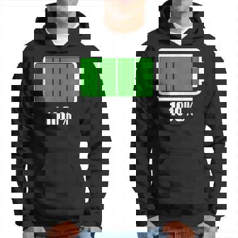 バッテリー 100 シャツ バッテリーフル充電 バッテリー満載 パーカー - Kawaiitshirt