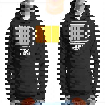 バッテリー75残り75バッテリーフルtシャツバッテリー低 パーカー - Kawaiitshirt