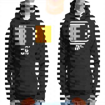 バッテリーハーフ残量50 バッテリーデッドtシャツ バッテリー残量が少ない パーカー - Kawaiitshirt