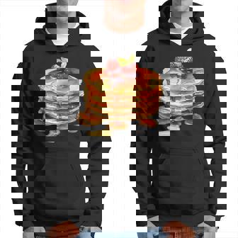 パンケーキシロップ 水彩食品 朝食 ストロベリースイーツ パーカー - Kawaiitshirt