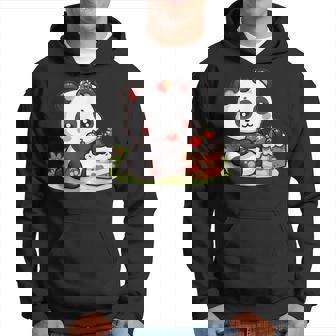 パンダを食べるストロベリーケーキ パーカー - Kawaiitshirt