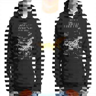 ヒョウゲッコの解剖学、面白いペット爬虫類トカゲ好き。 パーカー - Kawaiitshirt